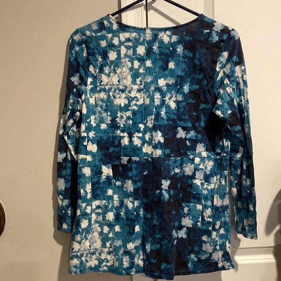 PureJill Teal Blue Shirt with Pockets - Picture 7 of 8